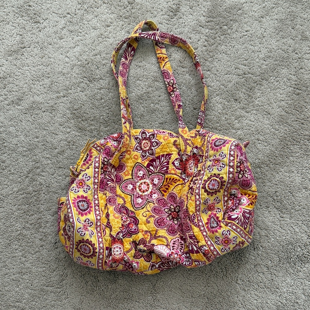 Vera Bradley Yellow and Pink Floral Shoulder Bag